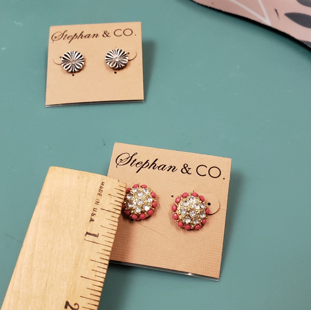 Stephan & Co, NWT, earring bundle, 2 prs pierced post fashion earrings - Picture 5 of 11